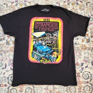 Stranger Things Adult T-Shirt Colorful Demogorgon Show Image Collage Tee, sz LG